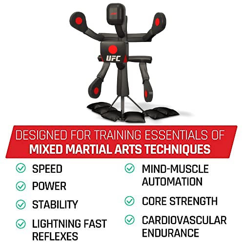 BAS UFC Body Action System - Fully Adjustable Punching & Kicking Pads - Martial Arts Training: MMA, Boxing, Karate, Muay Thai & More! - style: Deluxe