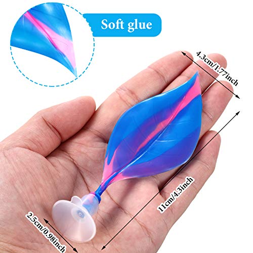 WILLBOND 2 Pcs Blue Pink Silicone Betta Fish Bed Leaf Hammock Betta Fish Tank Accessories Decorations for Aquarium Ornaments, Practical Resting Spot, Comfortable and Safe