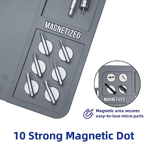 Gun Cleaning Mat, Premium Magnetic Pad With Organizer Parts Tray, Anti-Slip Rubberized Pistol Mat, Protective Workbench Mat for Gun Cleaning (16.5"x 10.43")