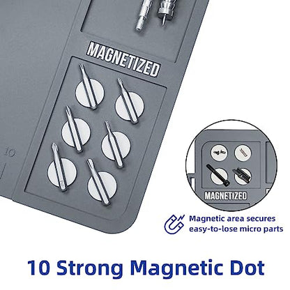 Gun Cleaning Mat, Premium Magnetic Pad With Organizer Parts Tray, Anti-Slip Rubberized Pistol Mat, Protective Workbench Mat for Gun Cleaning (16.5"x 10.43")
