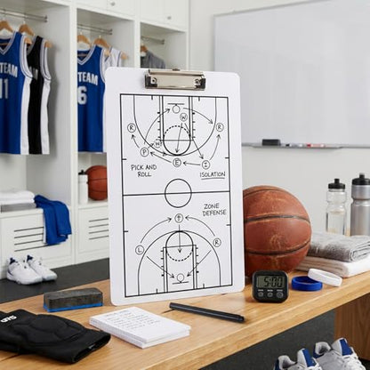Basketball Coaching Board, Double-Sided Waterproof Dry Erase