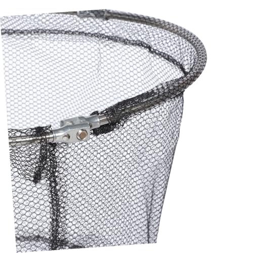 HEMOTON 4pcs Foldable Fishing Net Replacement Heads 40cm Stainless Steel Landing Nets with Deep Soft Flexible Mesh for Freshwater and Saltwater Trout Carp Fishing