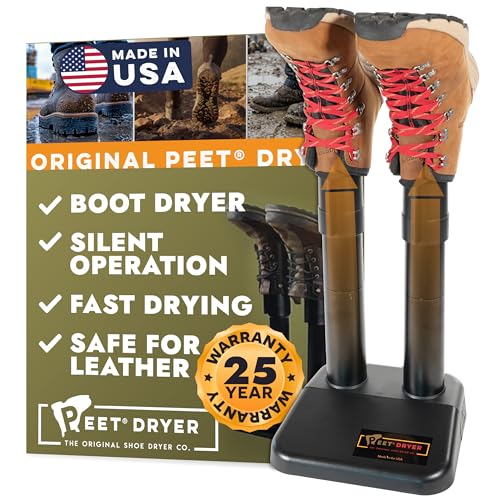 PEET, Original Dryer, Electric Shoe Dryer, Work Boots, Outdoor Gear, Athletic Gear, Silent,Energy-Efficient, Made in USA - style: Original 2-shoe Electric Dryer