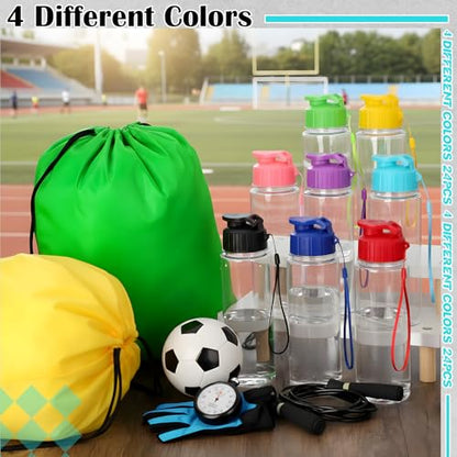 20 Sets 17oz Water Bottles Bulk and Drawstring Backpacks, Chic - color: Chic