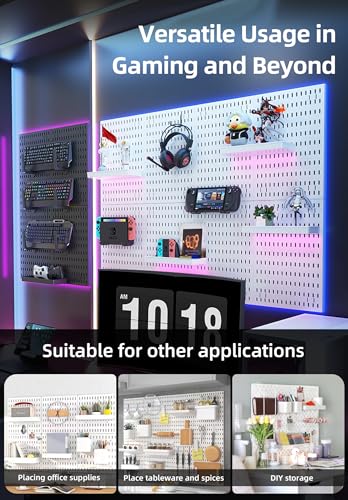 Pegboard Wall Organizer Kit, Modular Storage System, Black - color: Black