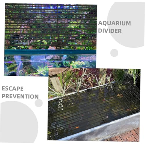 Abaodam 4Pcs Aquarium Divider Grid Panels Plastic Separator for Fish Tanks Prevents Fish Escaping Easy to Install Sturdy Construction for Various Tank