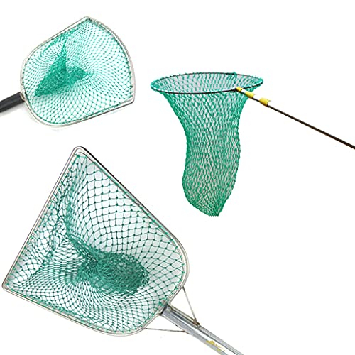 Fishing Net Replacement Netting Fishing Landing Net Replacement Net for Freshwater Saltwater Fishing Green 6 Sizes