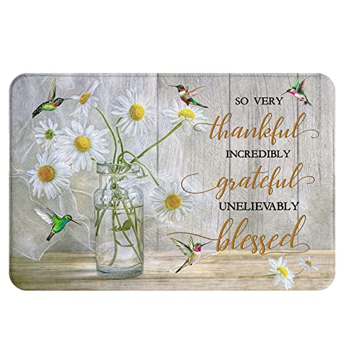 Door Mat So Every Thankful Grateful Blessed Welcome Non-Slip Mats Doormat Decor for Bathroom Kitchen Front Porch Rugs Home Entrance 16 * 24in/40 60cm - color: Color-16