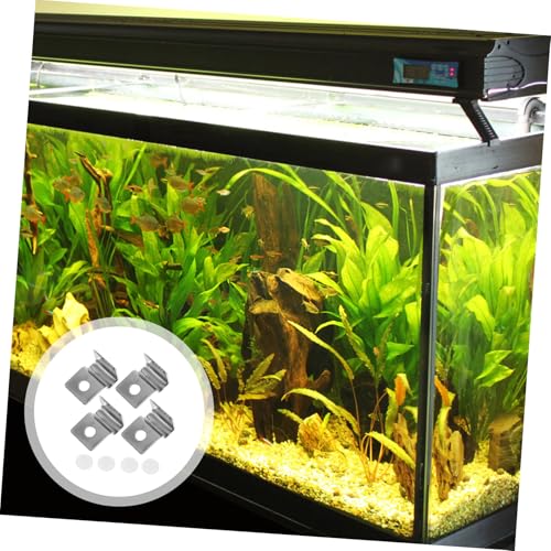 BESPORTBLE 12pcs Aquarium Lid Brackets Fish Tank Cover Clips for Secure Glass Support Easy Installation Suitable for Rimless Aquariums