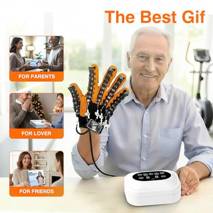 Hand Rehabilitation Equipment, Therapy Gloves for Stroke Hand Recovery Device, Robotic Rehab Glove for Finger Training, Adjustable Strength Hands Exerciser