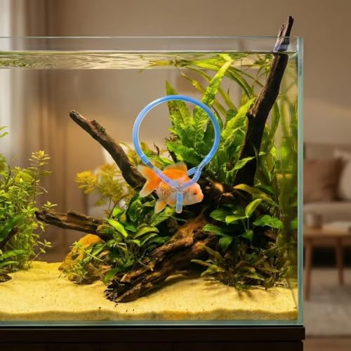 Handmade Adjustable Fish Buoyancy Support Harness – Floating Support Ring for Various Fancy Goldfish, Helps Maintain Upright Position & Swimming Balance (Fits Back Length up to 8" (20cm))