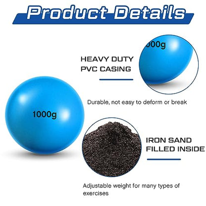 Hungdao 6 Pcs Weighted Plyo Training Balls - size: 3.5 to 70.5 Oz