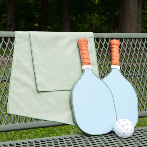 S&T INC. Seude Microfiber Gym Towels & Carry Bag, 1 Pack, 12" x 40", Green - color: Sage (1 Pack)