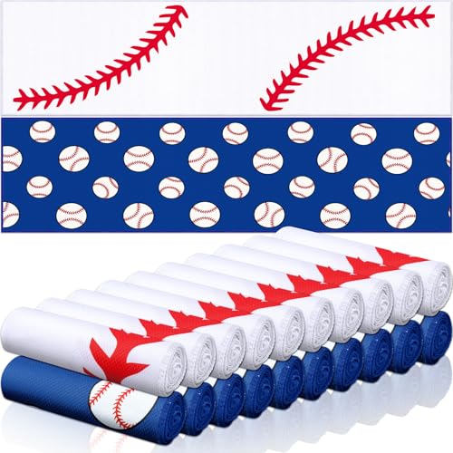FuWeave 24 Pcs Baseball Cooling Towels Gifts 40 X 12 Inch - color: Baseball, size: 40 x 12 inches