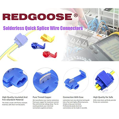 120PCS Solderless Quick Splice Wire Connectors, 22-10 AWG Electrical Wire Connector,Terminals Assortment Kit