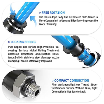 TAILONZ PNEUMATIC Male Elbow 4mm Tube OD x M5 Thread 90 Push to Connect Fittings PL4-M5 (Pack of 10) - size: 0.157'' OD M5