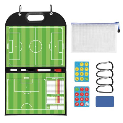 Magnetic Coaching Board Foldable Dugout Display with Carry Handle - style: Soccer