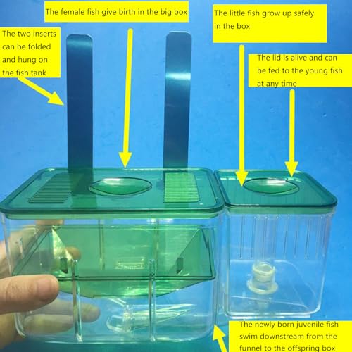 Fishtank Hatchery Incubator Aquarium Small Breeding Box Clear Breeder Isolation Hatching Boxes with Hook Floating Hatchery
