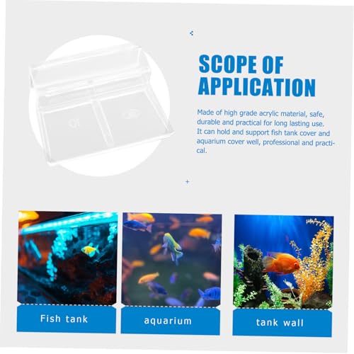 4pcs Sturdy Acrylic Fish Tank Lid Support Holders for Easy Installation Suitable for Aquariums and Turtle Tanks Great Fish Accessory for Heat Preservation
