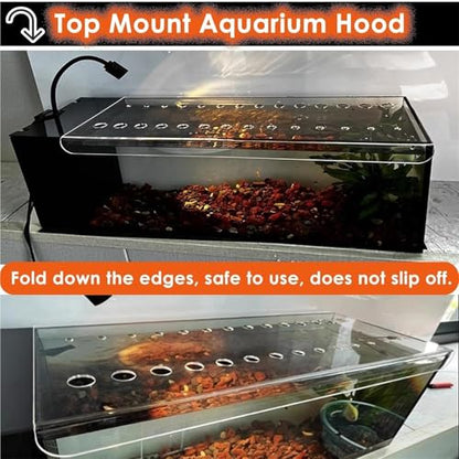Aquarium Anti-Jump Cover， Fish Tank Canopy Top Mount Cat Proof Terrarium Lids(L20xW20cm(7.9x7.9in)) - size: L20xW20cm(7.9x7.9in)