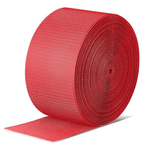 Shappy Gymnastics Mat Hook Fastener Gymnastics Cheer Mats Tape Strip for Tumbling 4" Wide Carpet Repair Nylon Hook for Carpet Bonded Foam Seams Cheer Gym Floors Cheerleading Supplies - color: Red