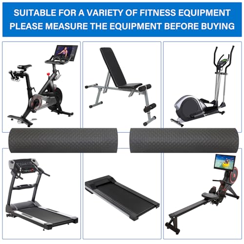 2PCS Fitness Equipment Mats and Floor Protector, Non-Slip Mat Rowing, Rowing Machine Bike Mat for Carpet & Hardwood Floors, Exercise Bike Mats (Two Pieces:36 * 12 inch) - size: 2pcs: 36 * 12 inch