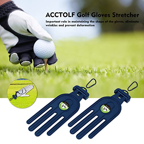 Golf Glove Holder Stretcher, 2PCS Durable Glove Support Frame Dryer Shaper Tool Accessories for Sports Gloves Maintenance, Blue