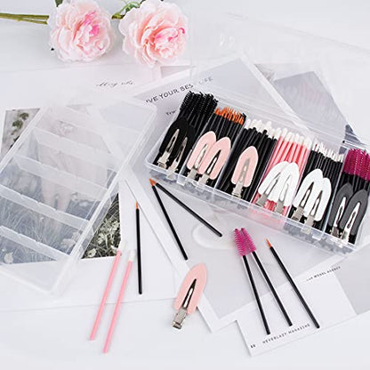 clear visible plastic storage box cosmetic tools storage box makeup tools fishing tackle accessory box organizer jewelry screws hardware accessories organizer box (2Pack)