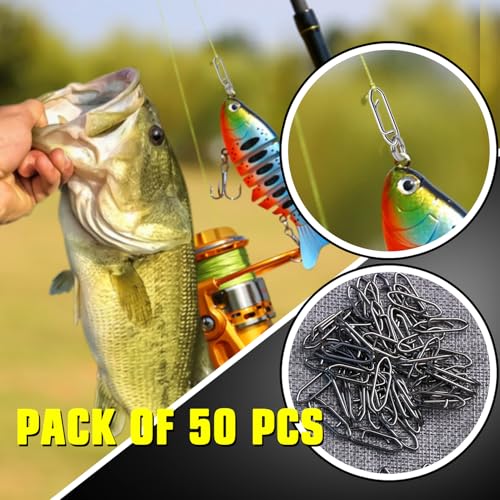 High Strength Fishing Snap Saltwater Stainless Connector Snaps Swivels Tackle Steel Power Fishing Clip Lure Quick Change Black Nickel