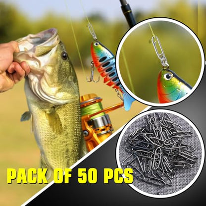 High Strength Fishing Snap Saltwater Stainless Connector Snaps Swivels Tackle Steel Power Fishing Clip Lure Quick Change Black Nickel