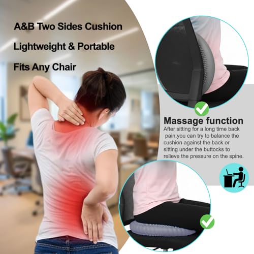 Wobble Cushion Core Balance Disc, Wiggle Seat with Inflation Pump - color: 1Grey