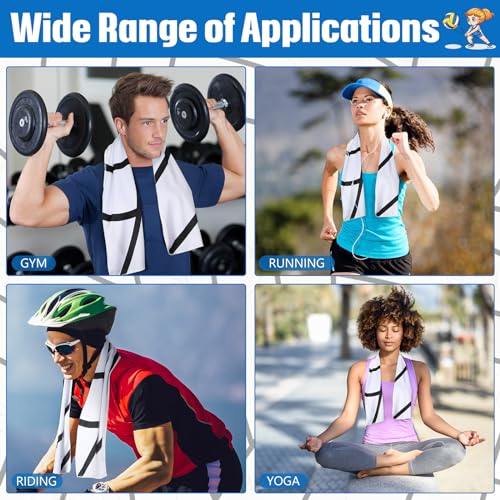 12 Pcs Cooling Neck Wraps Sweat Rag Volleyball Towels Bulk - color: White, size: Volleyball