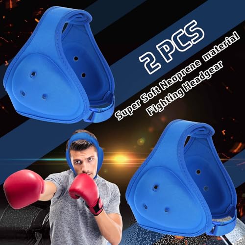Jerify 2 Pcs Wrestling Headgear for Kid Youth, Blue - color: Blue