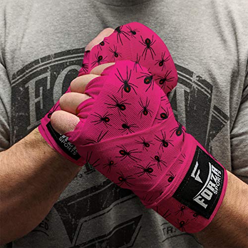 Forza Sports 180" Mexican Style Boxing and MMA Handwraps - color: Spider Hot Pink