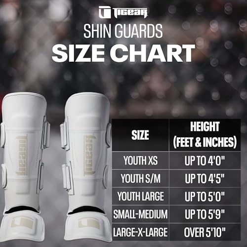Tigear APEX4 Lunar - Martial Arts Shin Guards | Muay Thai, MMA, Kickboxing & Sparring | 100% Buffalo Leather
