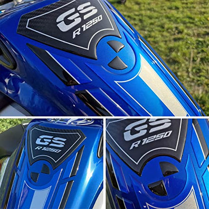 Motorcycle 3D Stickers Compatible with BMW R 1250 GS Adventure 2021-2024. Tank Protector Protection from Impact and Scratches. Resin Stickers - Made in Italy (HP)