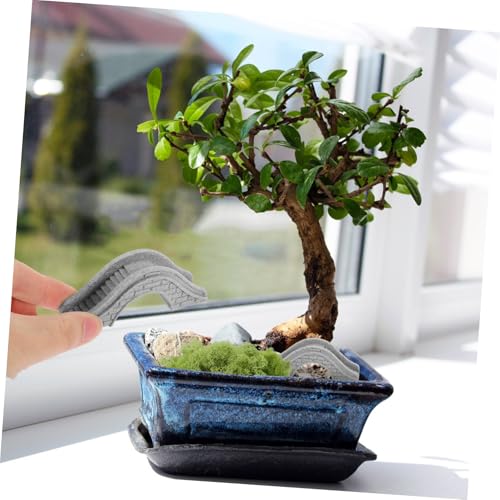 Happyyami 2pcs Artificial Bridge Fish Tank Ornament Garden Decor Aquarium Supplies for Garden Bridge Ornaments