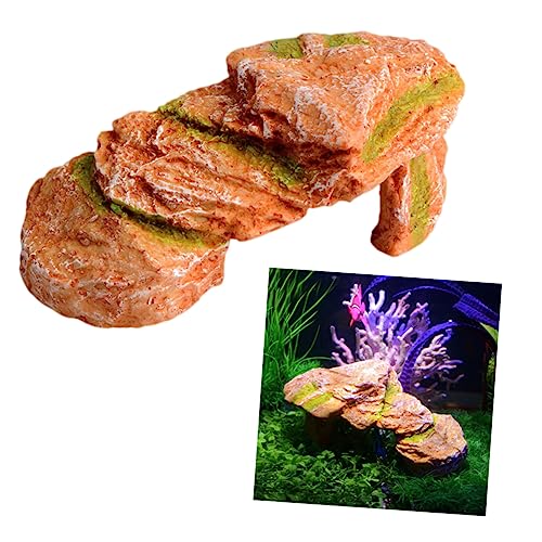 Milisten Turtle and Tortoise Basking Platform Realistic Design Aquarium Tank Stand Home Office Garden Decor
