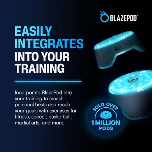 BlazePod Reaction Training Kit Smart Pods for Speed, Agility & Cognitive Drills - Pro-Level Training for Athletes, Trainers, Therapists & Coaches - App Access Included (4 Pods) - color: 6 Pods | Trainer Kit
