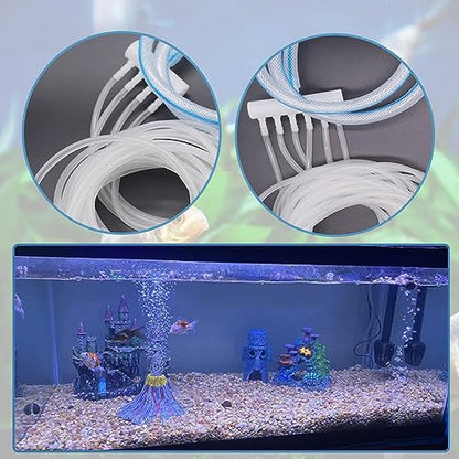 MroMax 8mm to 4mm Aquarium 12-Way Air Line Plastic Splitter Air Pump Tubing Connector for Air Flow Diffusion 5Pcs - size: 5pcs 12 Way