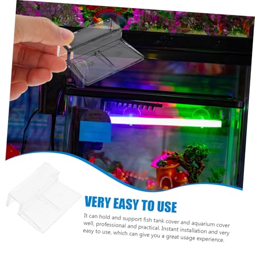 balacoo 12pcs Acrylic Aquarium Lid Support Brackets Fish Tank Cover Holders for Tanks Sturdy and Safe for Rimless Aquariums and