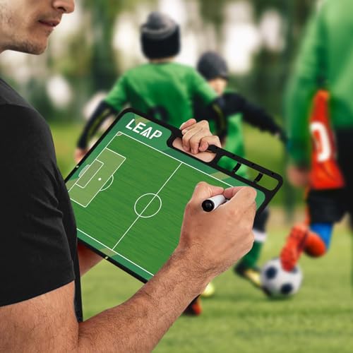 Coach Board Premium Tactical Clipboard Two Sides with Full & Half Court Dry Erase Marker Board for Basketball, Baseball, Soccer, Football, Hockey - color: Hand Held-Soccer Board