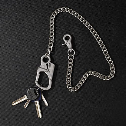 Ahiller Heavy Duty Key Wallet Chains for Men Biker - color: Silver-qk-2p