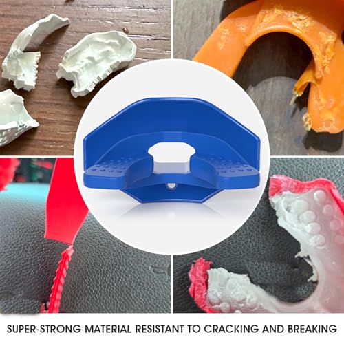 2Pcs Youth Football Mouthguard,Football Mouthpiece with Strap,No Boil. - color: Blue
