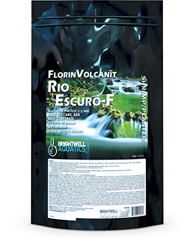 Brightwell Aquatics FlorinVolcanīt Rio Escuro-F – Volcanic Substrate for Freshwater Planted & Shrimp Aquariums – Boosts Root Growth, Lowers GH & pH, 2lb