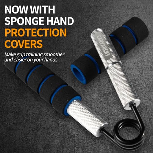 Grip Strength Trainer Set, 6 Pack, 50-350LB, Wrist Forearm Strengthener, Metal No Slip, Hand Grip Gripper Strengthener for Strength Training and Exercise, Hand Workout Squeezer Grip Strength - color: Silver/Blue/Red