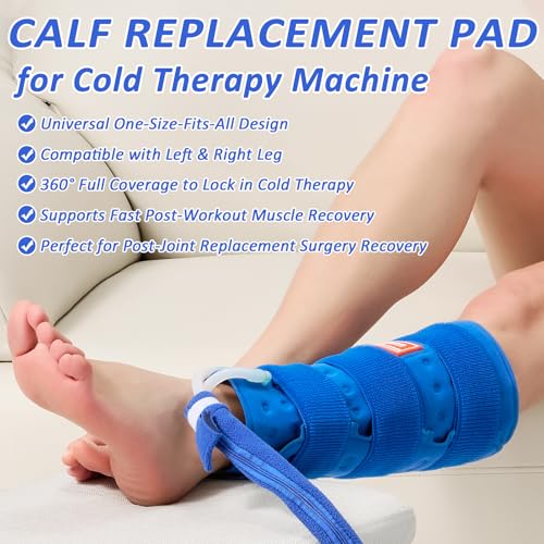 Calf Ice Pack Wrap for Cold Therapy Machine, Replacement Pad Only for Cryotherapy Unit, Cold Water Therapy for Shin Splint Relief, Leg Post-Surgery Swelling & Injury Recovery - Universal Connector