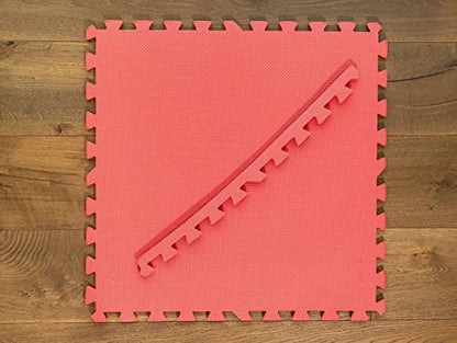 Square Brands Interlocking Gym Floor Tiles - MMA & Home Gym Puzzle Mats | 3/8" Thick Foam Exercise & Play Mat Tiles - size: 24"L x 24"W x 0.4"Th