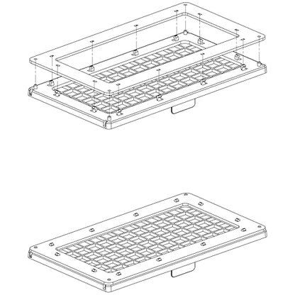 Innovative Marine Flip Feed Hinged Feeding Lid - Use with Mesh Screen Aquarium Lids Only