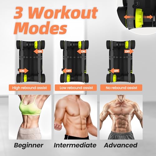 Wonder Core Slide Fit Ab Roller with 4 Wheels; Wonder Core FitSpec, Smart Scale, Digital Bathroom Weight Machine